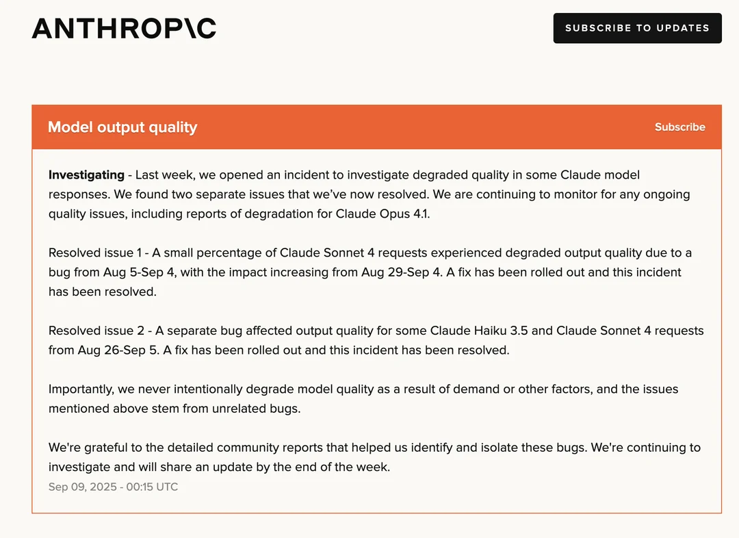 Anthropic Status Page